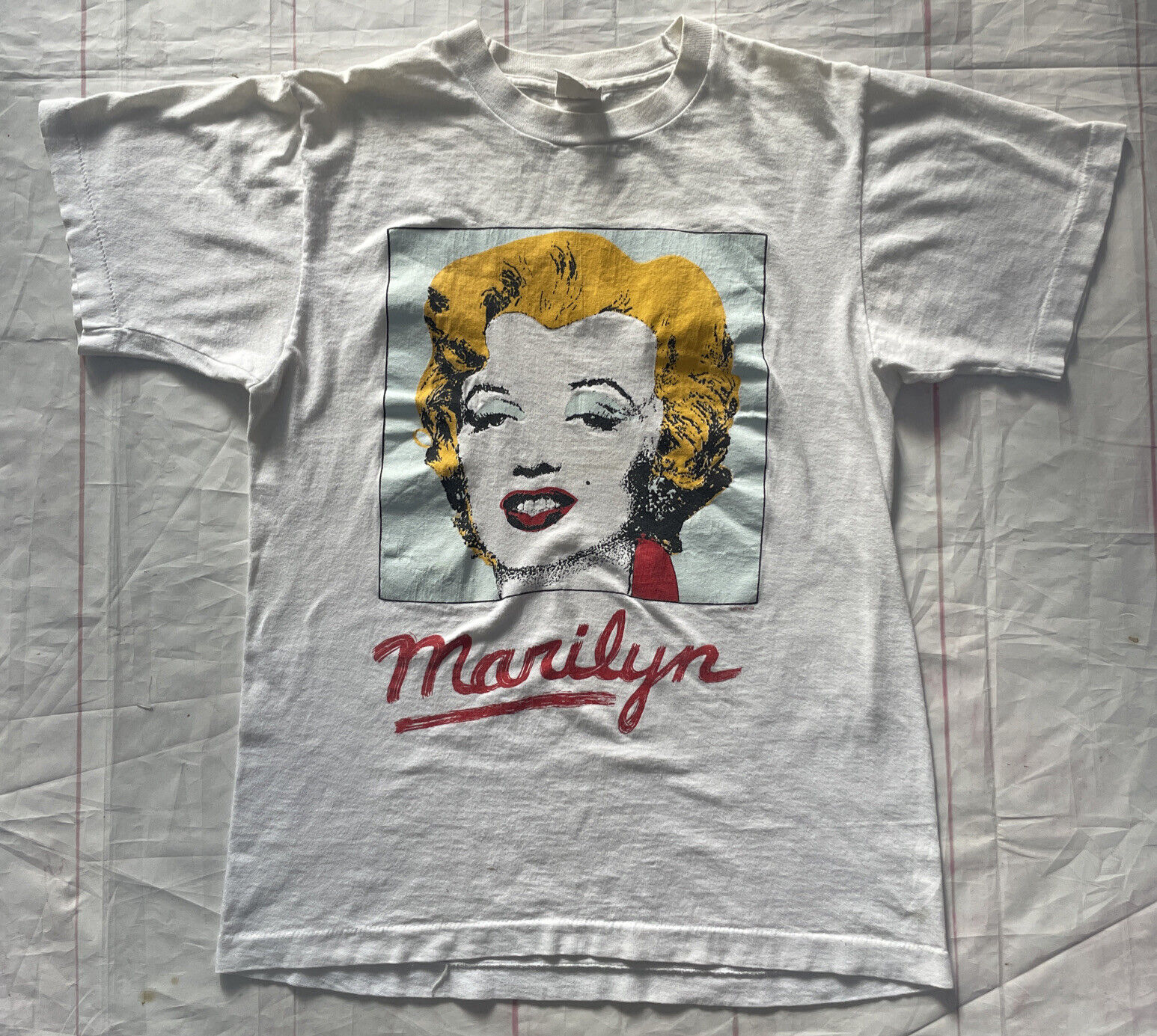 Vintage 1980s 1990s Andy Warhol Marilyn Monroe T-Shirt WSW Pop Art Made In  USA M
