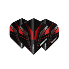 Winmau Prism Alpha Standard Dart Flight - Black, Red Grey