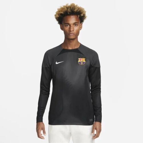 Nike 2022-23 FC Barcelona Long-Sleeve Goalkeeper Jersey Black Sz 2XL DV1878-061