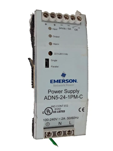 Emerson ADN5-24-1PM-C DIN Rail Single Phase AC/DC Power Supply Unit - UNTESTED