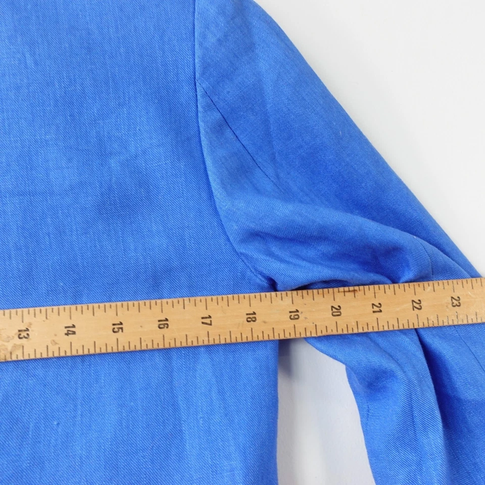 Vestido Blazer Mujer Lino 6 S Azul Doble Pecho Claro Cóctel HERMAN SPIRIT Foto 4 de 4