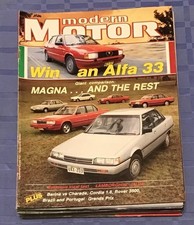Modern Motor mag Jly 1985.  Magna, Barina v Charade, Cordia 1.8, Rover 3500