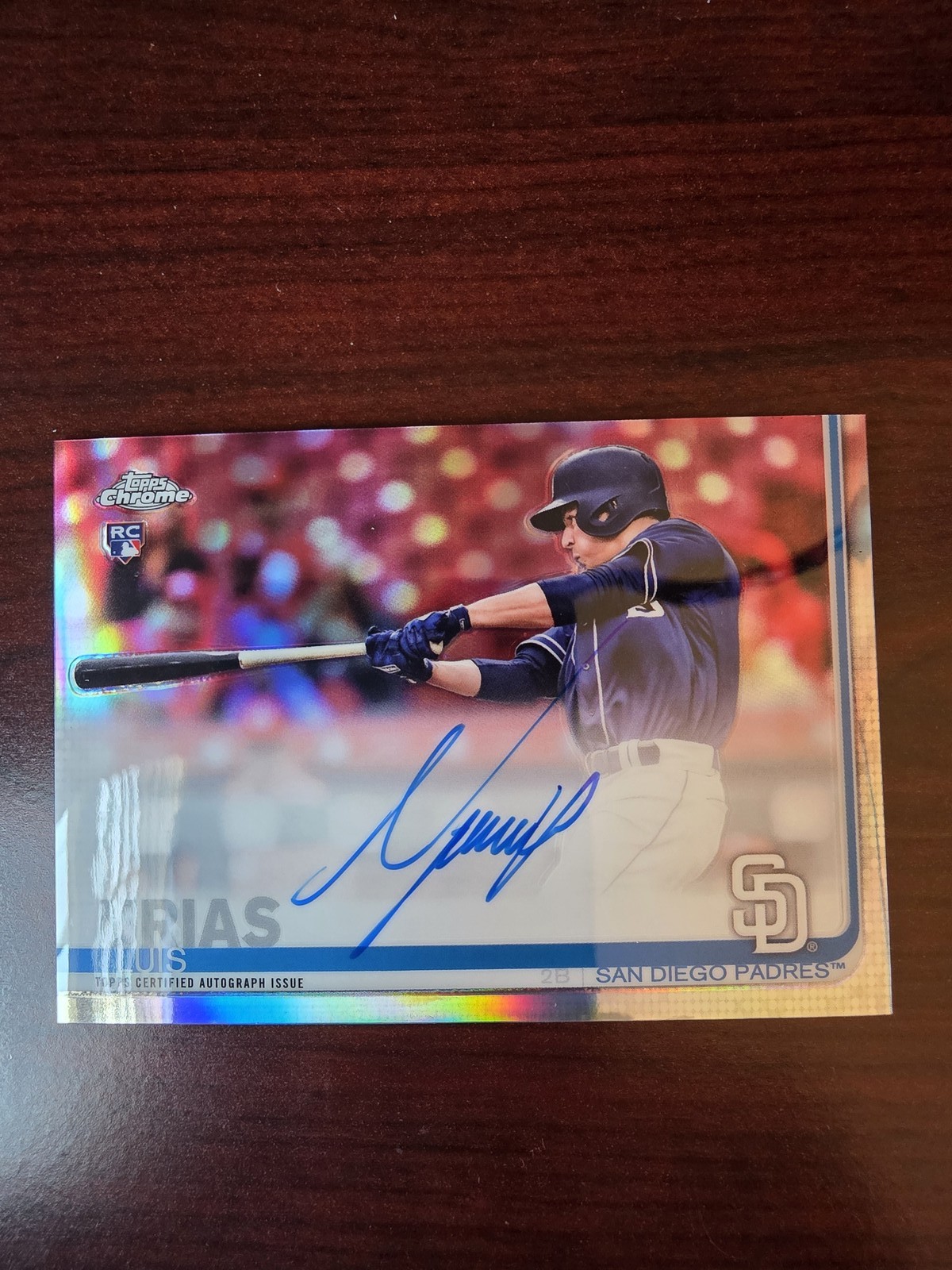 2019 Topps Chrome #RA-LU Luis Urias Rookie Autographs Refractor #/499