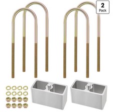 Universal Leaf Spring Lowering Block Kit 4 Drop U-bolt Hardware New 2 Pack Universal Leaf Spring Lowering Block Kit 4 Drop U-bolt Hardware New 2 Pack