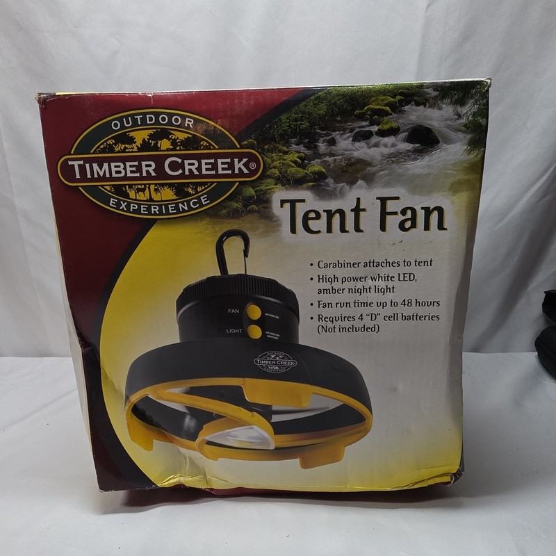 Timber Creek 2-in-1 LED Tent Light and Fan Camping Outdoor Ceiling Lamp NIB