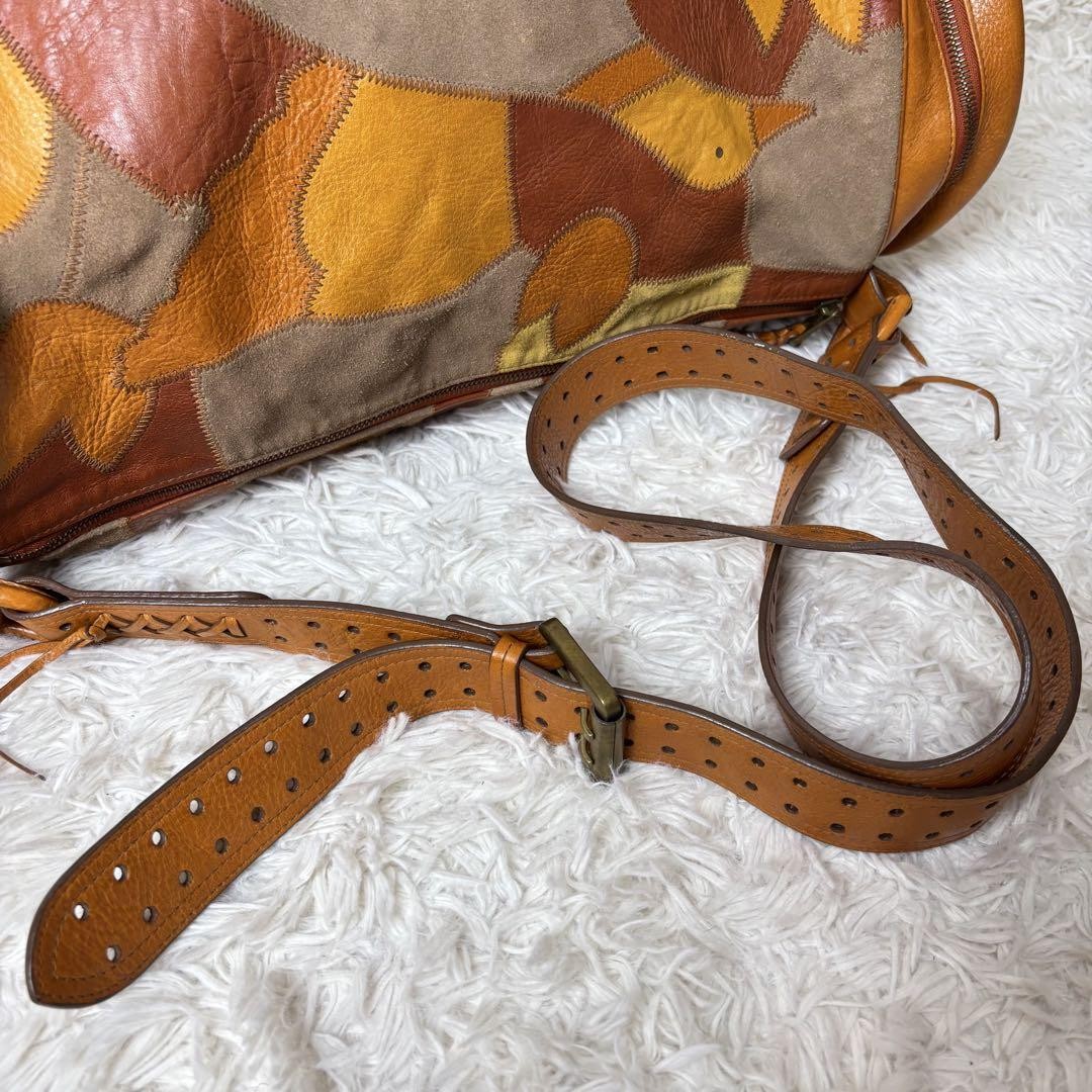 Mulberry Duffle Bag Shoulder Patchwork Leather Mu… - image 9