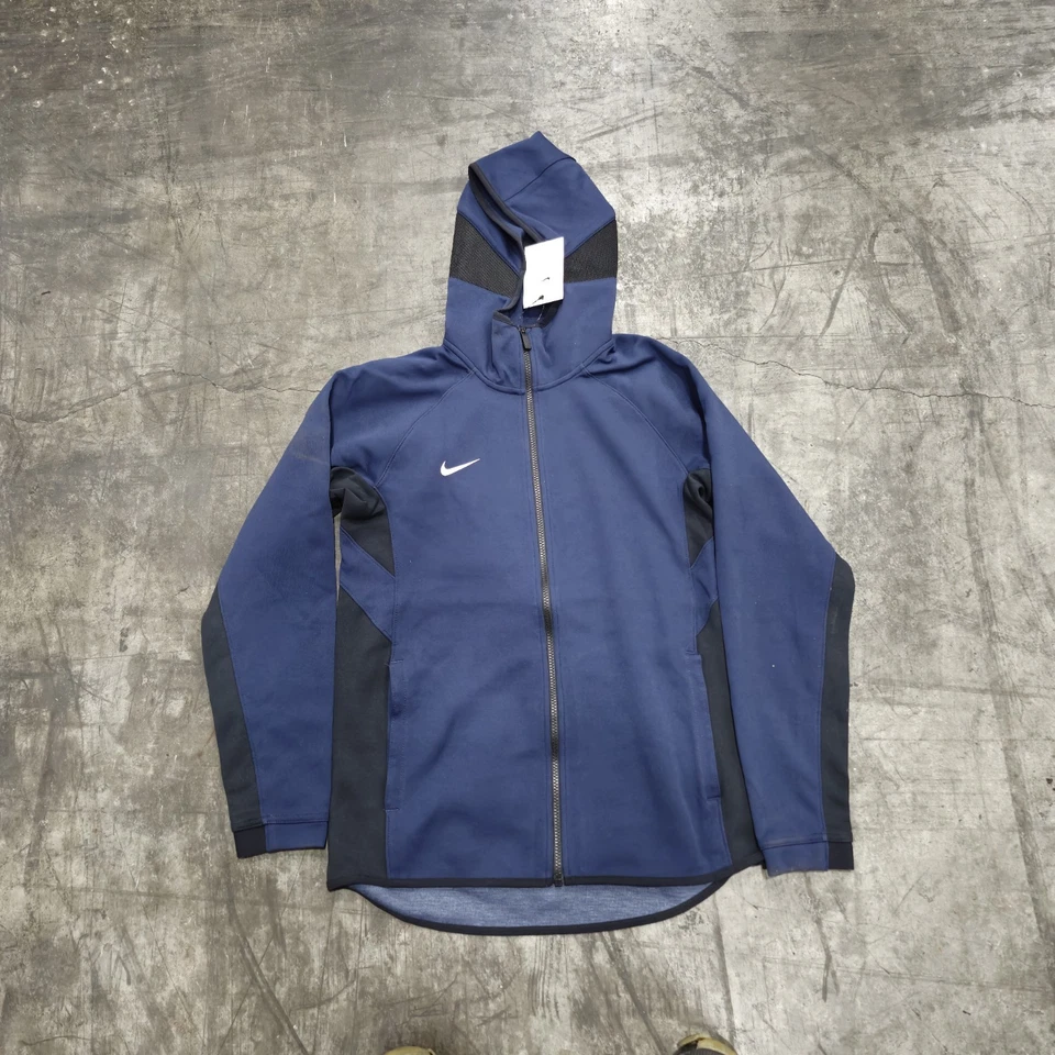 Sudadera con capucha Nike Dry-Fit cremallera completa para hombre grande CQ0306-419 azul marino  Foto 2 de 4