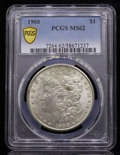 1900 Morgan Silver Dollar PCGS MS62