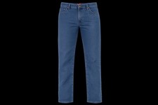 Wrangler Slim Fit Jeans Mens Blue Denim Straight Leg Medium Wash Classic