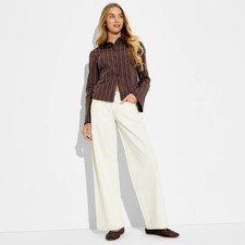 Women's Low-Rise Baggy Leg Jeans - Wild Fable White 4