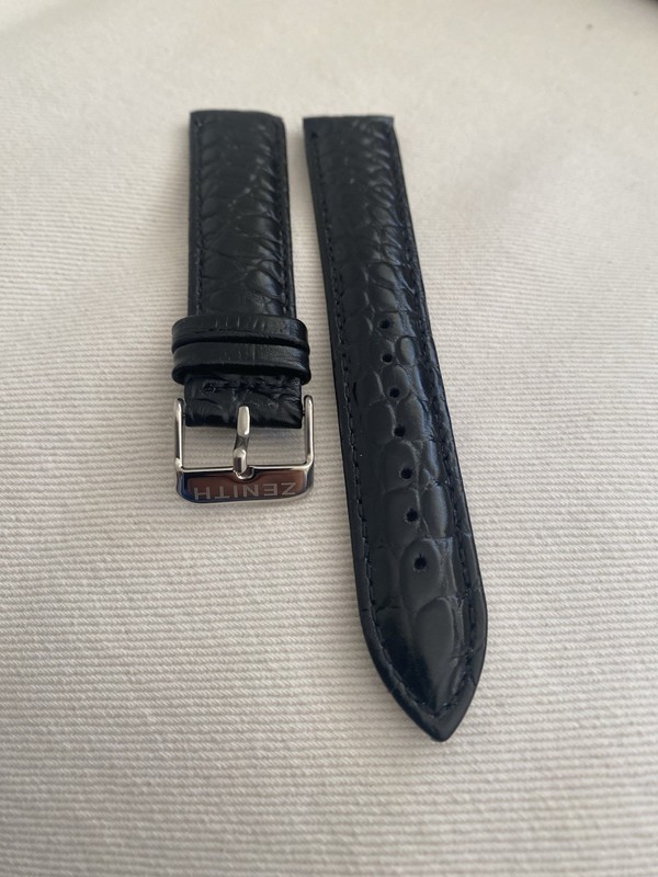Zenith Black Leather Strap 20mm