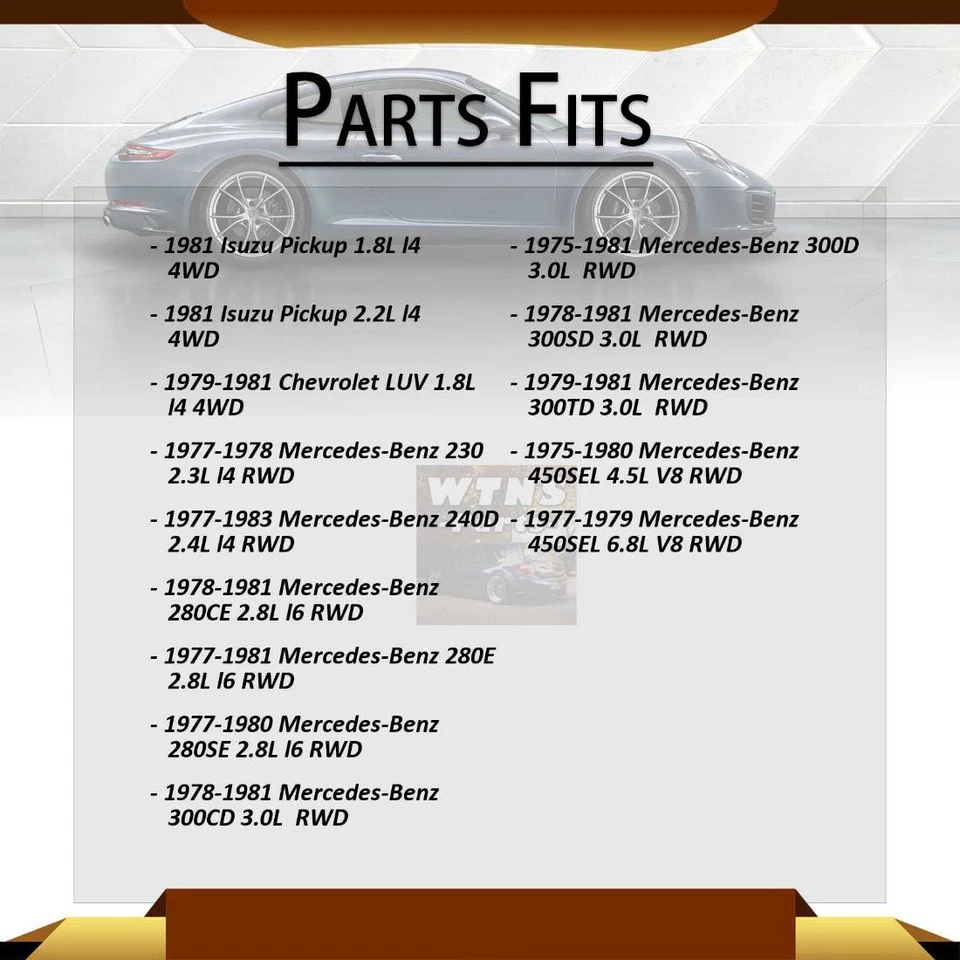 Sello de rueda interior delantera 2x para Mercedes-Benz 230 1977 1978 2,3 L tracción trasera Foto 2 de 4