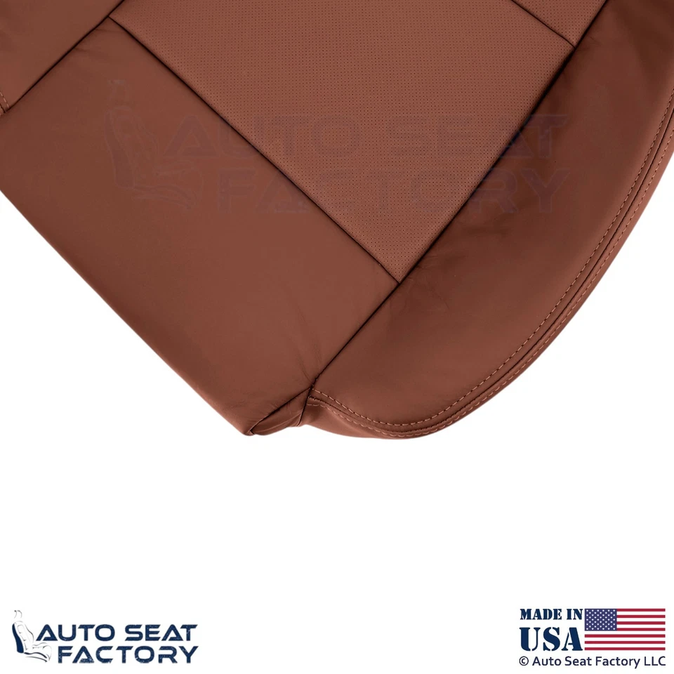 2015-2019 Fits Cadillac ATS Leatherette Perf Front Passenger Side Covers Brown - Image 3 of 4