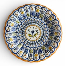 Majolika Wandteller vermtl. Deruta handbemalt S Mora Decorino 51 Italien Keramik