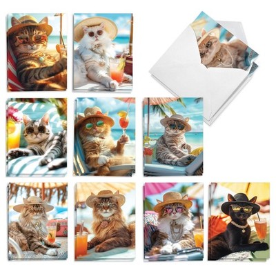 20 Assorted Blank All Occasions Notecards Box Set 4 x 5.12 w/Envelopes For Me...