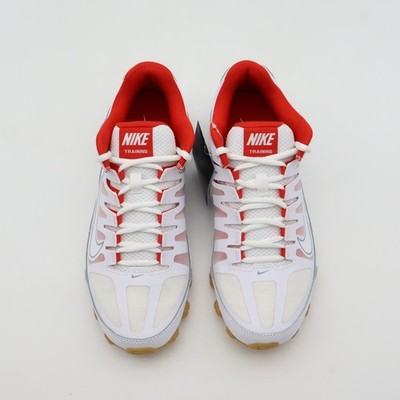 Nike Reax 8 TR Mesh Mens Training‎ Shoes 12 White Wolf Grey Red 621716-103 NEW Nike Reax 8 TR Mesh White Wolf Grey Chile Red 621716-103  main image 2