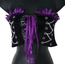 Corset Bustier Top Size M Tube Lace Up Strapless Wench Stripper Party Dark Fairy