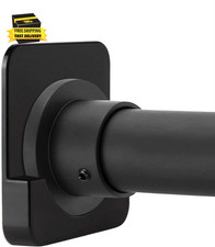 Black Shower Curtain Rod Holder for Wall Mount  Adhesive Shower Tension Rod Ret