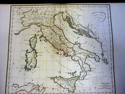 Carte géographique couleurs - Italie Antiquae Mappa Nova [F. Delamarche] - 1820 - Photo 1/4