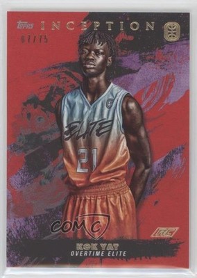 2021-22 Topps Inception OTE Overtime Elite Red 7/75 Kok Yat #7 6o3