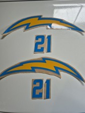 Chargers full size football helmet decals set