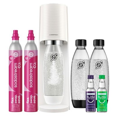 SodaStream TERRA Sparkling Water Maker, Value Bundle, CQC CO2 System, Includes 2