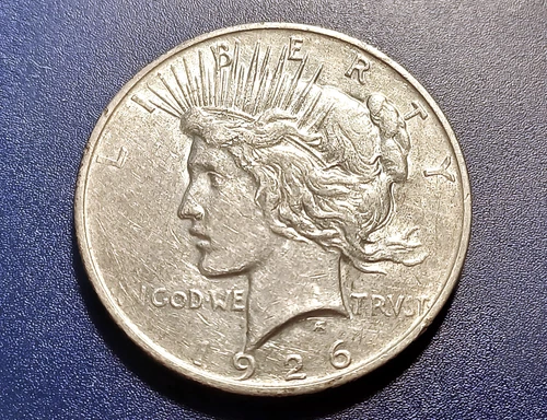 Very Choice AU 1926-D U.S. Peace Dollar
