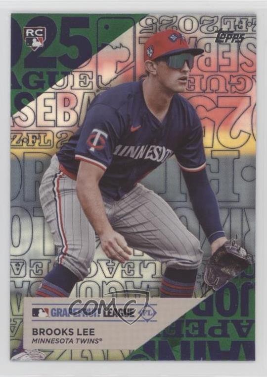 2025 Topps Series 1 Training Grounds Green Foil 16/99 Brooks Lee Rookie RC 19n6
