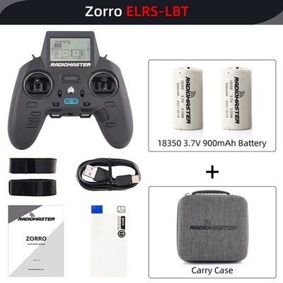 RadioMaster Zorro ELRS LBT Version 2.4Ghz RC Sender 2 Akku mit Tragetasche