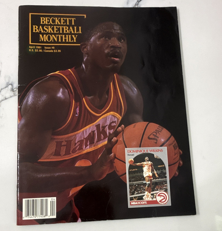 Beckett Basketball Monthly Magazine Apr 1991 Issue #9 Dominique Wilkins