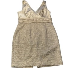 Kay Unger Cream Textured Midi Dress