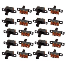 20Pack 2 Position 3P SPDT Panel Mount Micro Slide Switch Latching Toggle Switch
