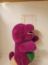 Vintage Barney the Dinosaur Plush 13” Purple The Lyons Group 1992 Open Mouth