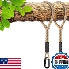 SELEWARE Hammock Straps 8ft Tree Swing Rope Kit 2-Pack w/Carabiner Indoor/Outdoo