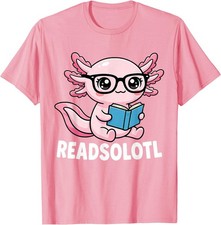Axolotl Read Books Outfit Cool Reading Kids Book Character Youth T-Shirt