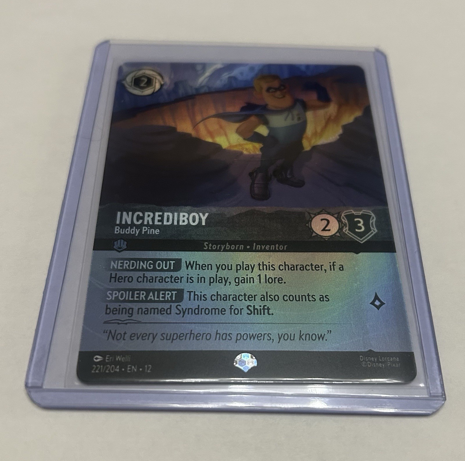 Lorcana - Incrediboy Buddy Pine - Wilds Unknown EPIC - 221/204 HOLO