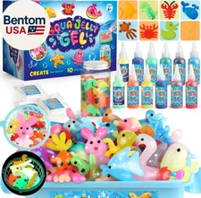 Magic Gel Water Elf Toy Kit, Aqua Fairy Water Gel Kit for Kids with 10PCS Aqua J
