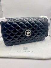Versace Nappa Quilted La Medusa  Crossbody Black $1700 Hot deal  Authentic 