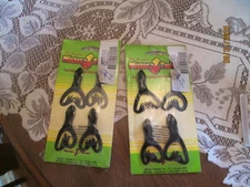 Vintage Mister Twister Hawg Frawg Pack of 4 Black Frogs (NOS) Sealed