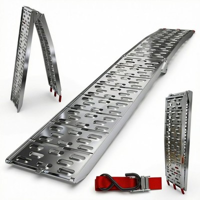Grafner Auffahrrampe Alu max. 340kg Rampe Klappbar Verladerampe 340kg 226x29,5cm