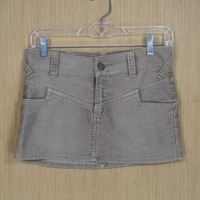 Mossimo Corduroy Mini Micro Skirt Tan Juniors 1 Low Rise Y2K Fall Streetwear