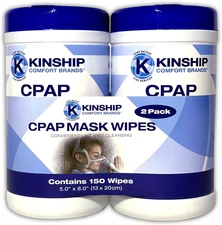CPAP Mask Cleaning Wipes (150 Count, 2-75 Count Canisters) Unscented & Lint-Free