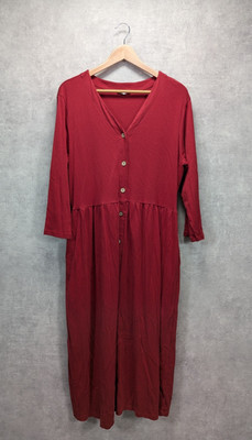 Celtic & Co Kleid UK 18 Bio Baumwolle Cottagecore Boho Hängerchen Midi Smart Classic