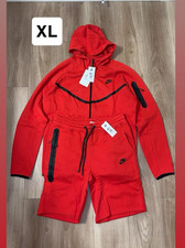 Nike Men's Red Tracksuit Set Zip Hoodie Pants Size - XL