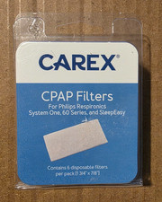 Carex 6 Disposable CPAP Filters 1 3/4" x 7/8" For Philips Respironics