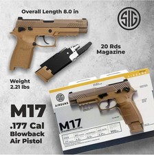 SIG Sauer M17 P320 ASP CO2 Gas Blow Back Pellet Pistol 0.177 Caliber Coyote Tan