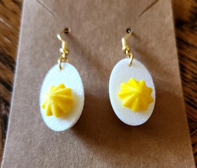 Deviled Eggs Earrings Perfect For Easter & Spring Cute Homemade Makes Great Gift