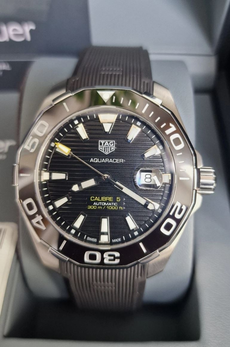 Tag Heuer Aquaracer Calibre 5 Blue WAY201B.FT6150 Automatic Wristwatch