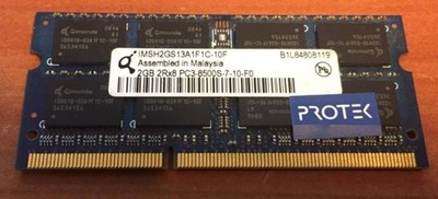 Qimonda DDRIII 2GB PC3-8500S-7-10-F0 IMSH2GS13A1F1C-10F