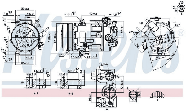 Kompressor Klimaanlage FüR CitroËN Peugeot DS C4 II C5 III Break DS4 DS5 308 SW-image